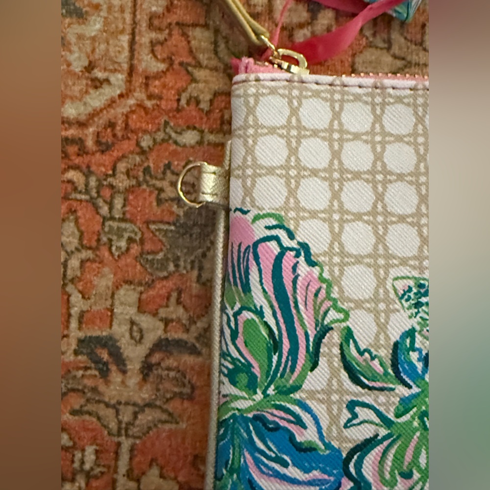Lilly Pulitzer Tech Pouch Set in Cumulus Blue & Chick Magnet With Original Tags - Picture 10 of 16